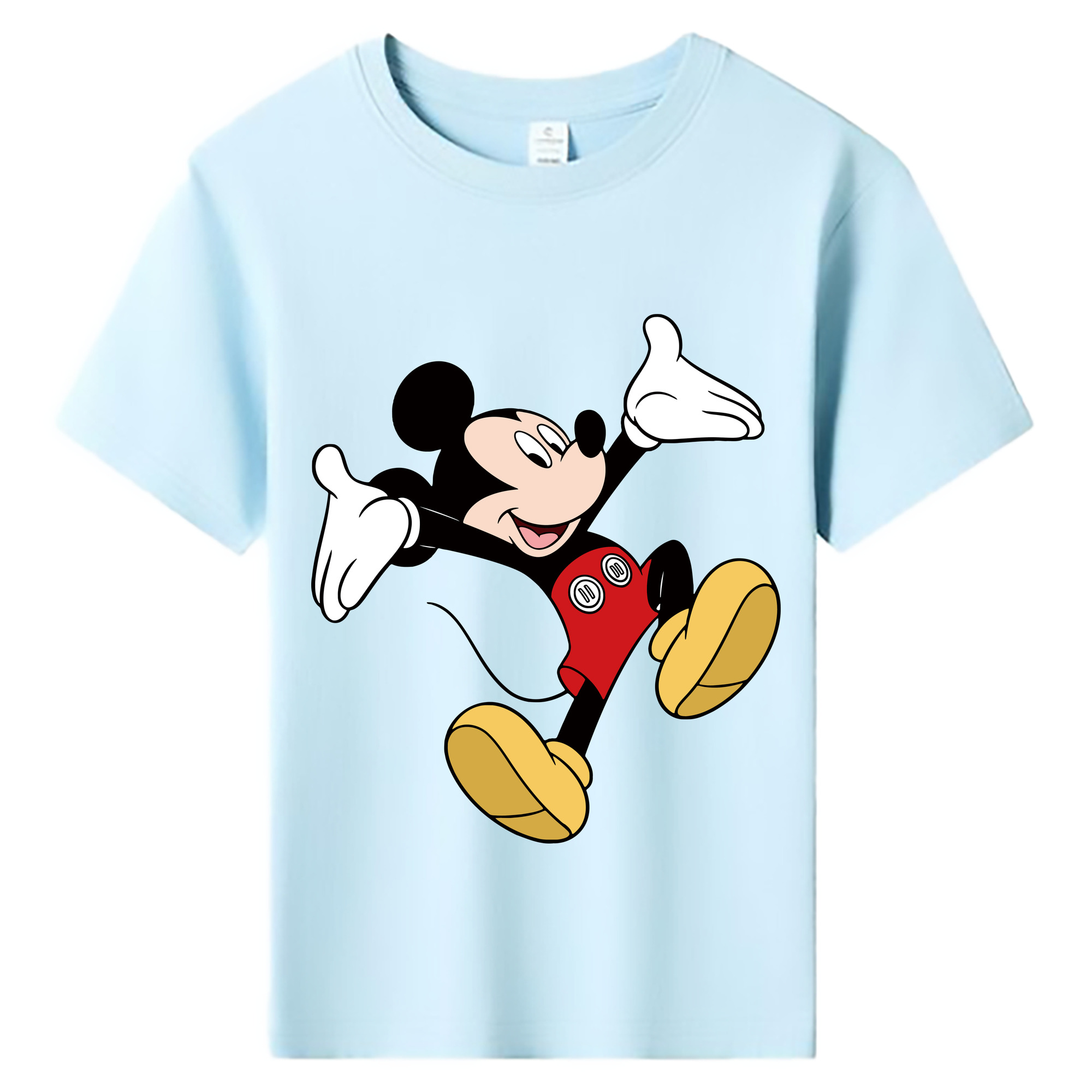 ミッキーマウス Mickey Mouse 綿100％キッズTシャツ（フロントプリント）